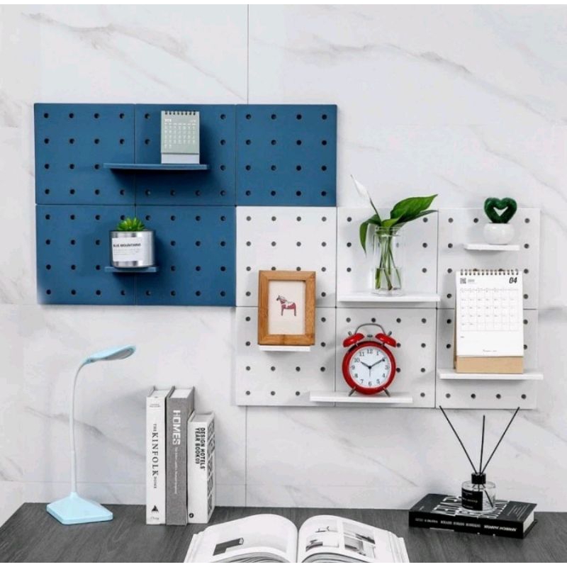 Rak Dinding Tempel Pegboard - Rak Dinding Organizer Tanpa Paku