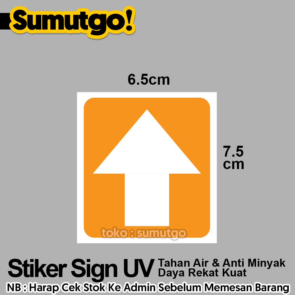 

Stiker Tanda Arah Panah Penunjuk Jalan Orange Traffic Sign uk 6.5 x 7.5 cm / Sticker UV Tanda Label Awas Warning Sign Rambu K3 Safety Keselamatan Kerja Tahan Air Tahan Minyak