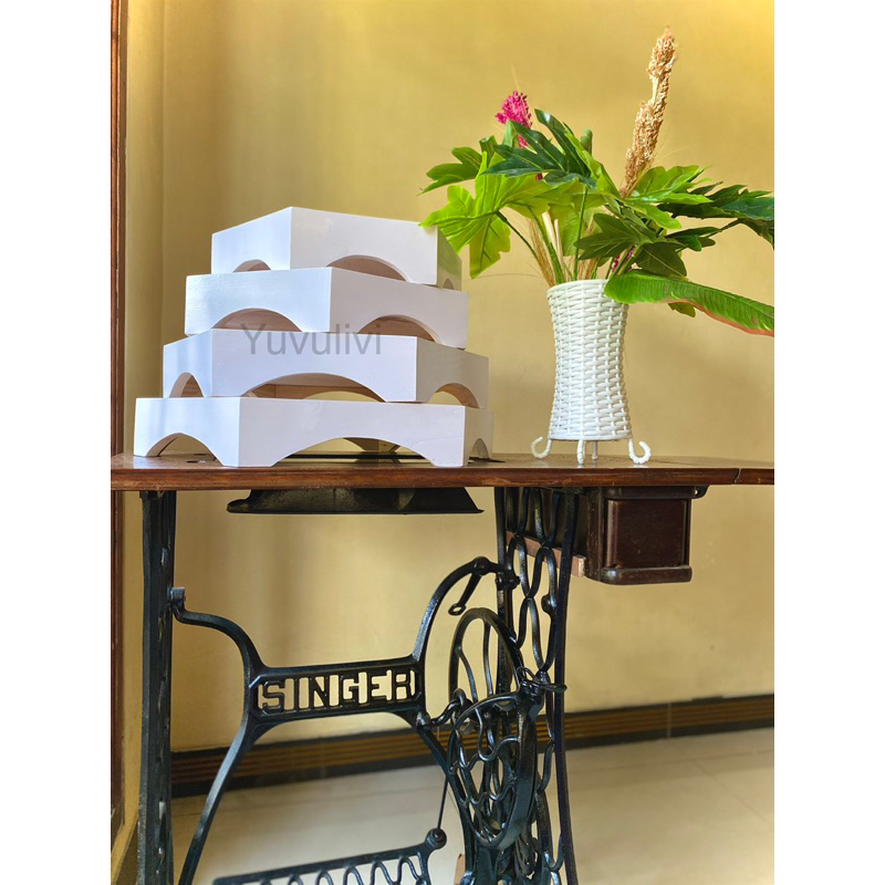 hantaran seserahan pernikahan hexagonal ada kaki