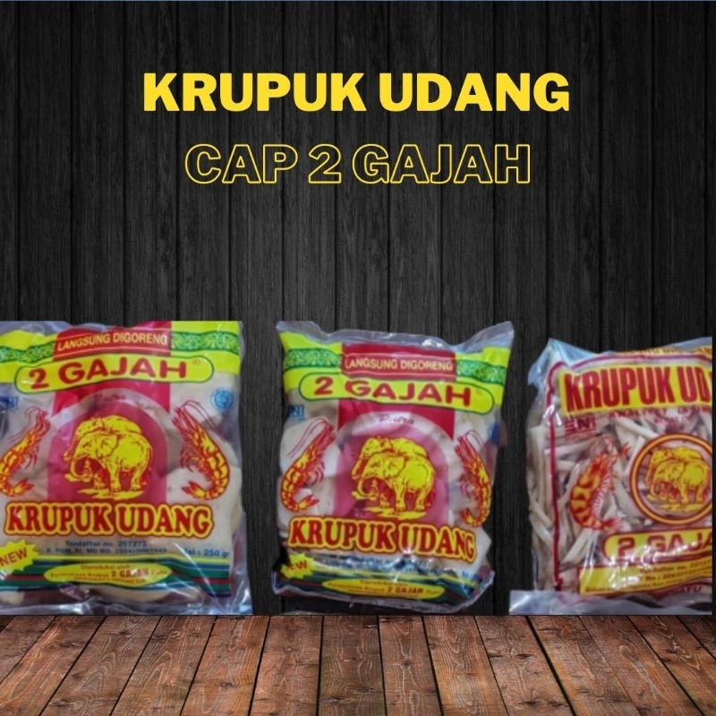 

Kerupuk udang 2gajah 250 gram asli indramayu krupuk super enak paling terkenal 250gr prawn crackers dua 2gajah cirebon