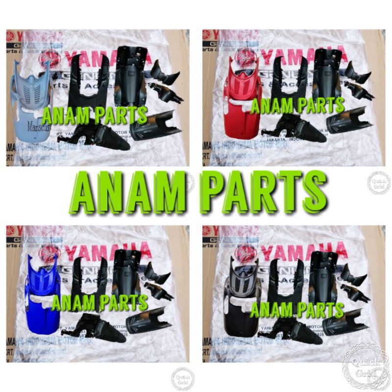 paker cover body kasar yamaha mio smile hitam biru abu merah original yamaha ygp
