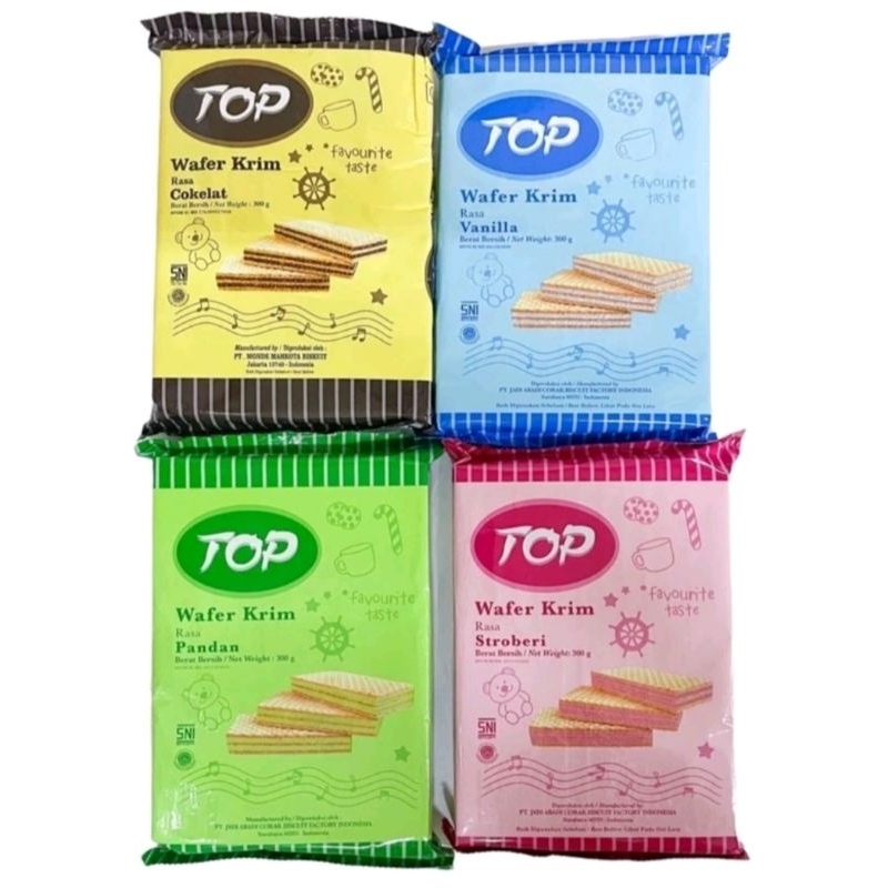 Nissin TOP wafer Cokelat Wafer Krim Coklat TOP 300gr wafer nissin coklat khongguan wafer coklat mond