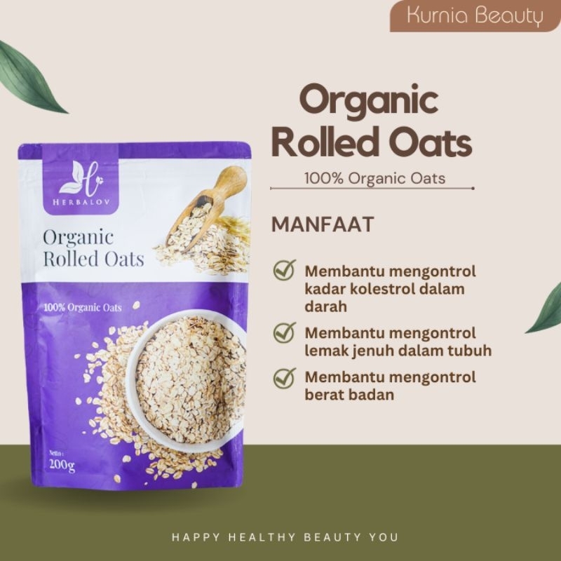 

Organic Rolled Oats By Herbalov Rolled Oats Premium Diet