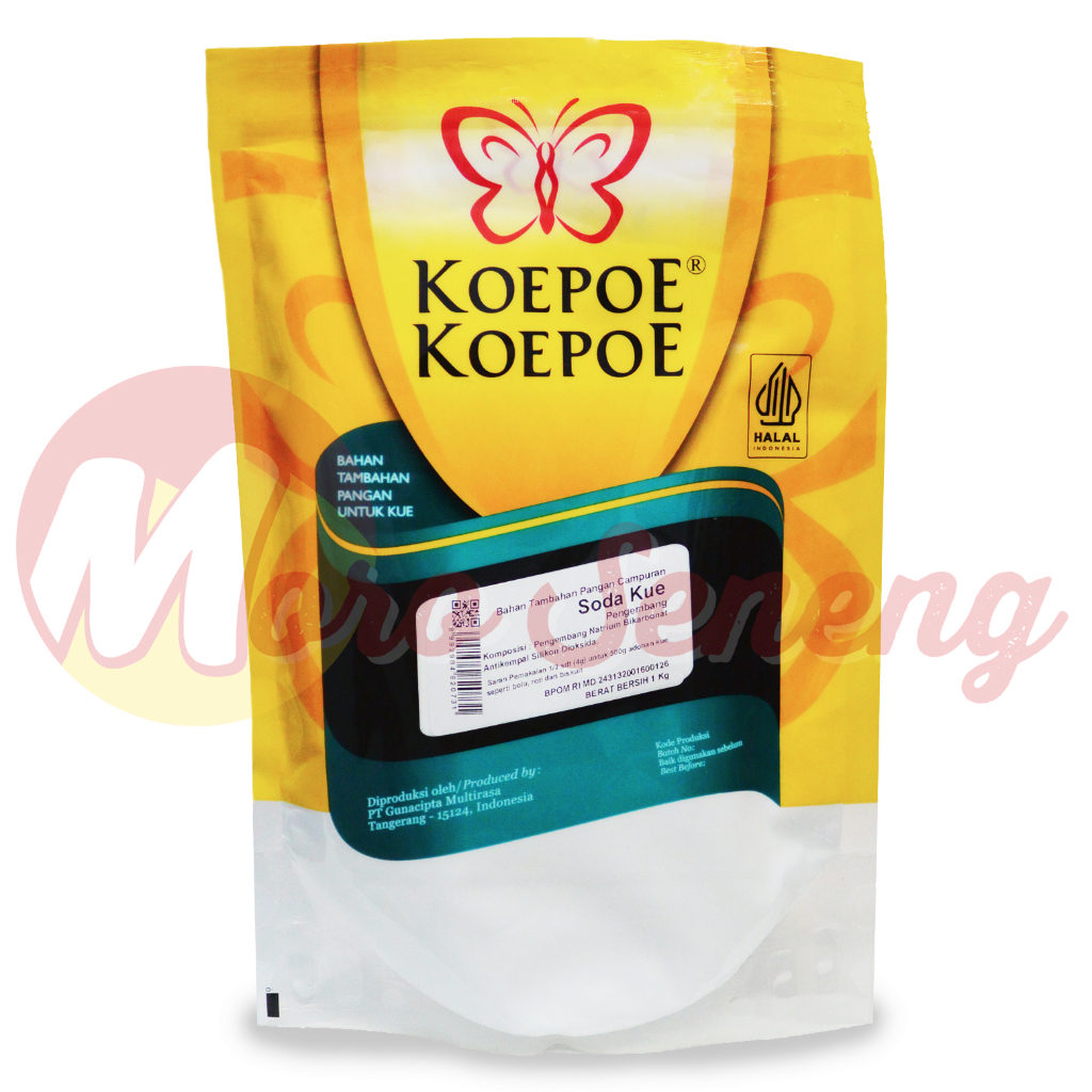 

Soda Kue 1 kg Kupu Koepoe Pouch Baking Soda 1kg