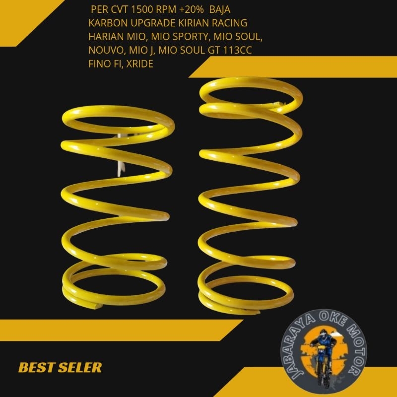 PER CVT 1500 RPM MIO/MIO SPORTY/MIO SOUL/NOUVO/MIO J/MIO SOUL GT 113cc/FINO FI/XRIDE BAJA KARBON + 2