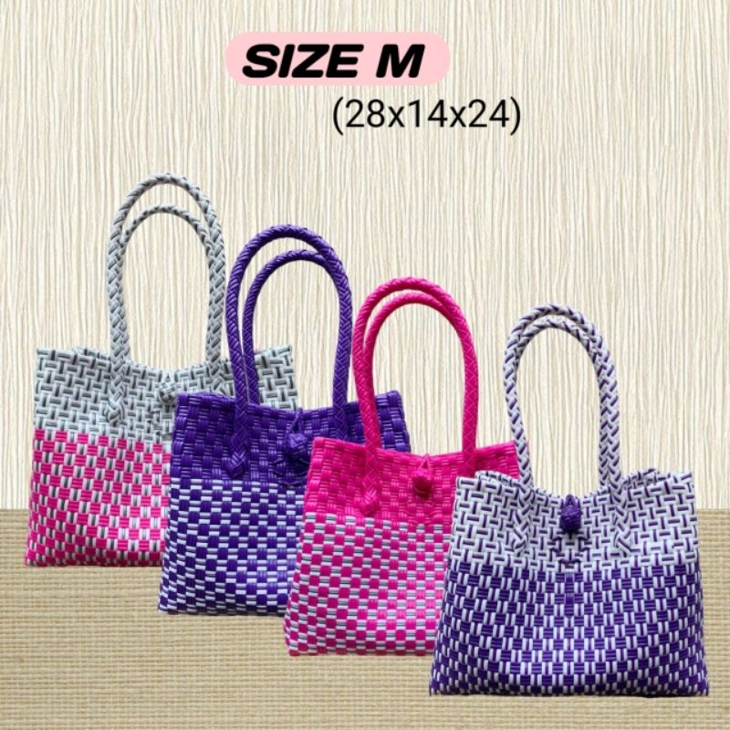 Tas Jali Anyaman Plastik Cocok Buat Belanja Ke pasar /Becek /Buwuh Model Terbaru Kekinian