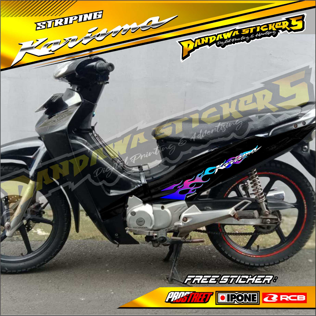 STRIPING VARIASI  MOTOR HONDA KARISMA / STIKER VARIASI MOTOR HONDA KARISMA