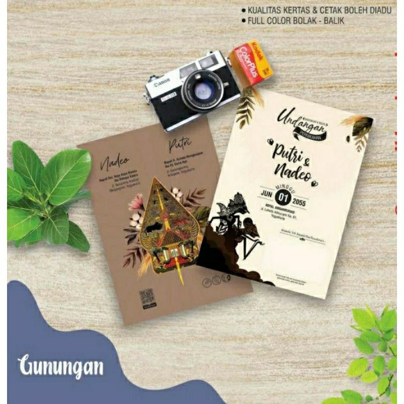 

Surat Undangan pernikahan (Gunungan)