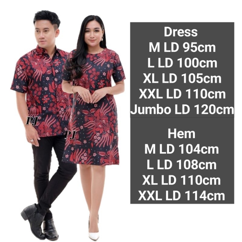 Set Dress Couple/Dress Batik Couple Wanita/Dress Pasangan kekinian 2023