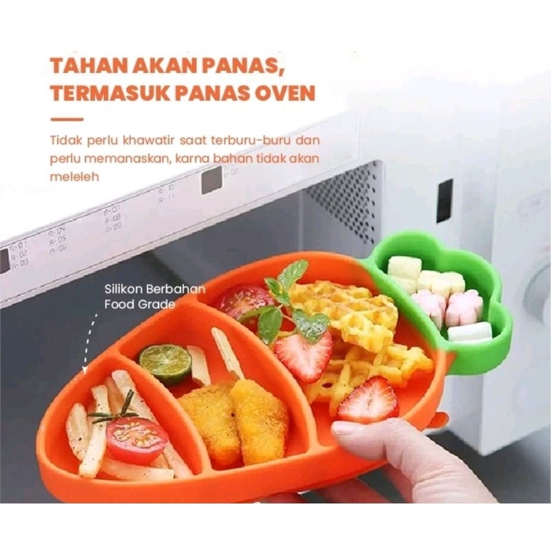 PERLENGKAPAN MPASI PIRING SUCTION SET PLATE SILICONE SUCTION