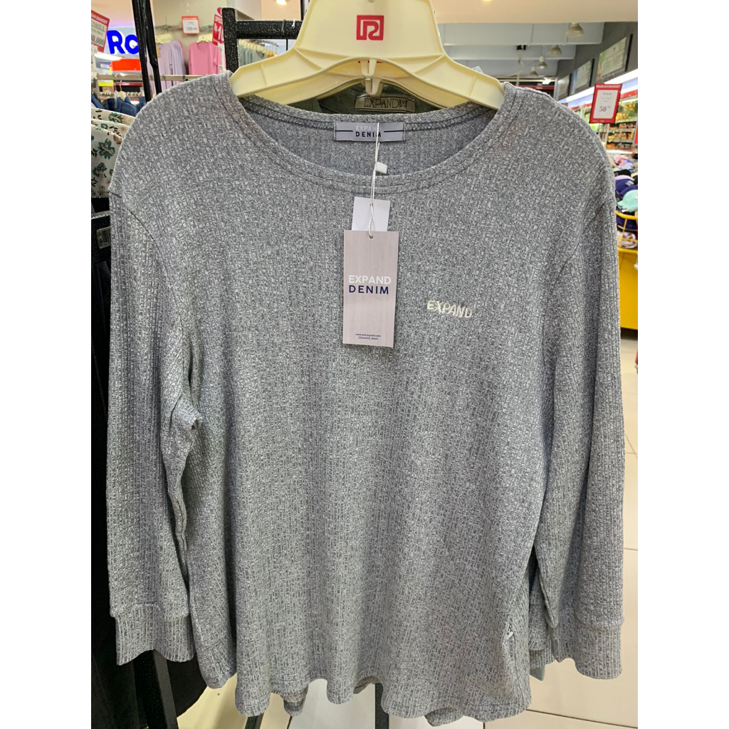 KAOS WANITA LENGAN PANJANG ABU-ABU EXPAND