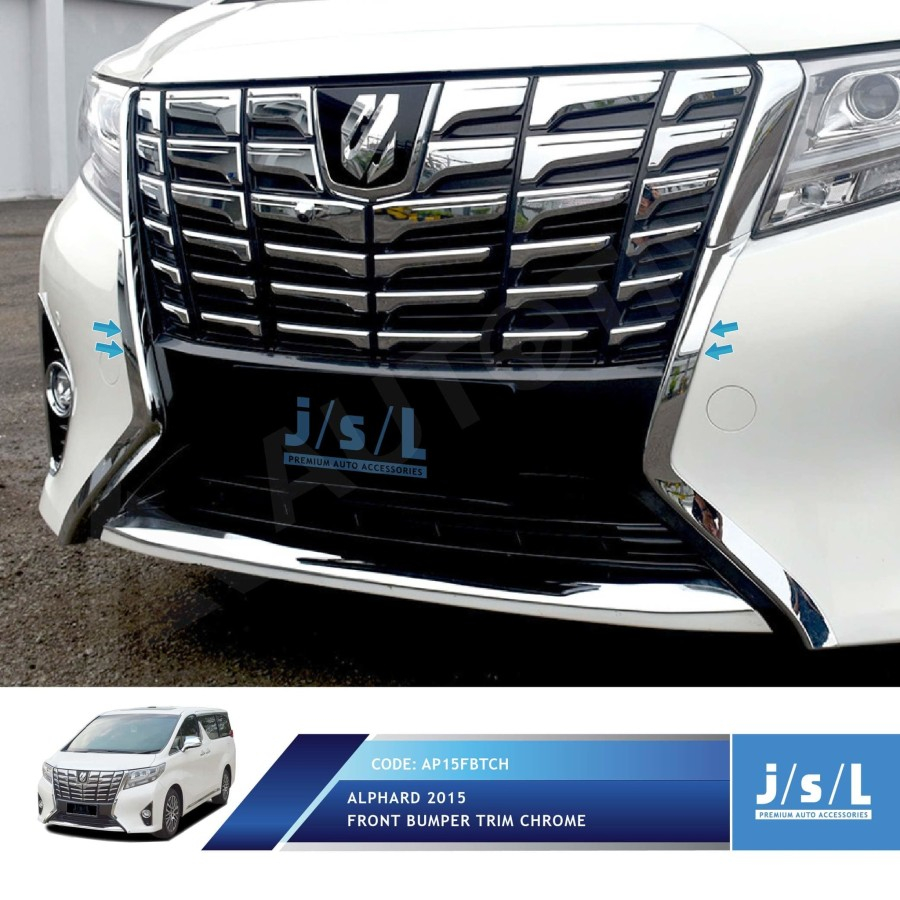 All New Alphard List Bumper Depan JSL/Front Bumper Trim Chrome