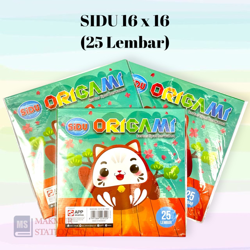

Kertas Origami/Kertas Lipat SIDU (isi 25) 16 x 16 CM