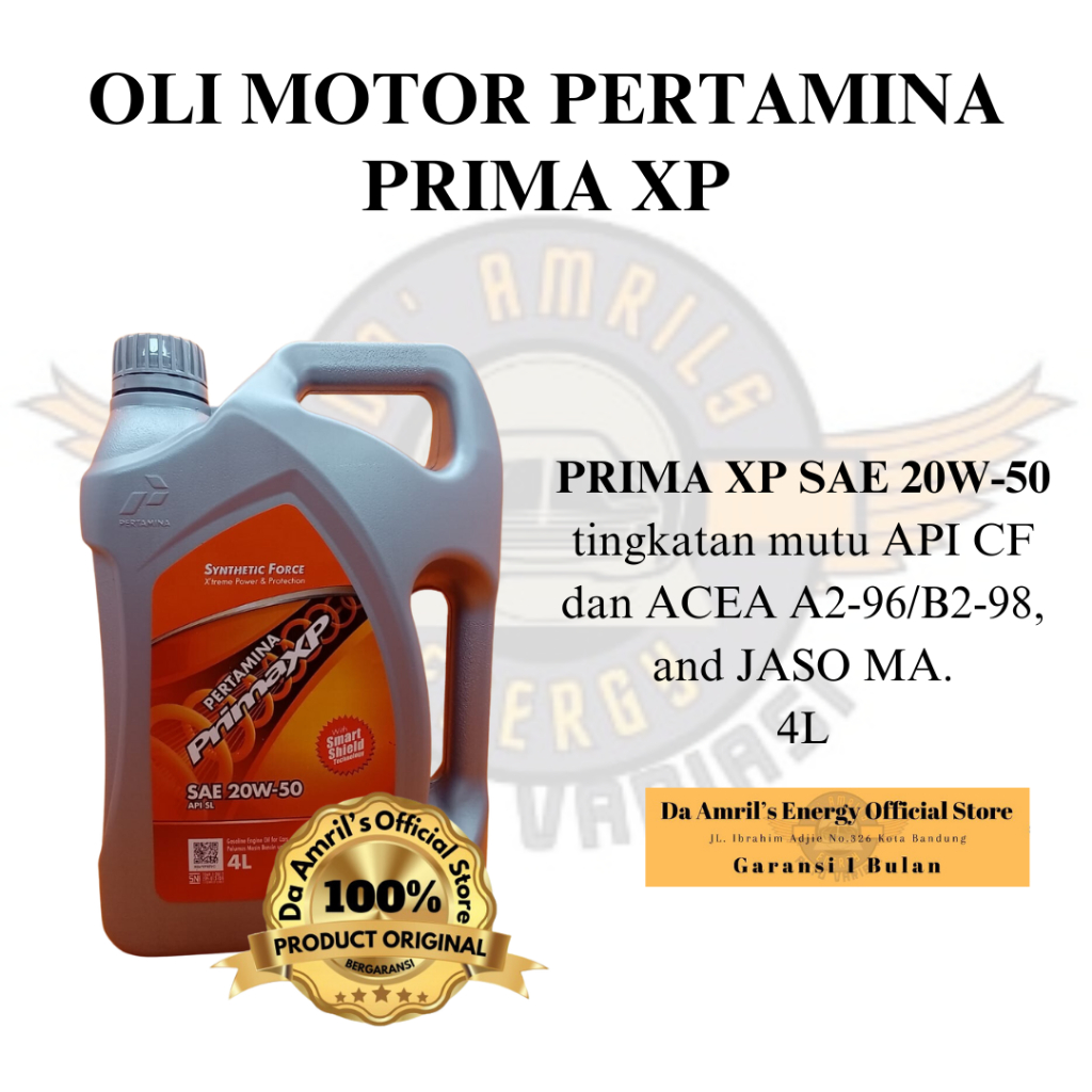 Oli Mobil PrimaXp SAE 20W-50 4Liter