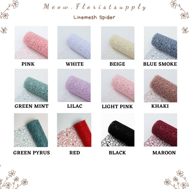 

(ECER = 1 LEMBAR) LINEMESH SPIDER Kertas Buket Bucket Bouquet Bunga Flower Wrapping Paper Florist