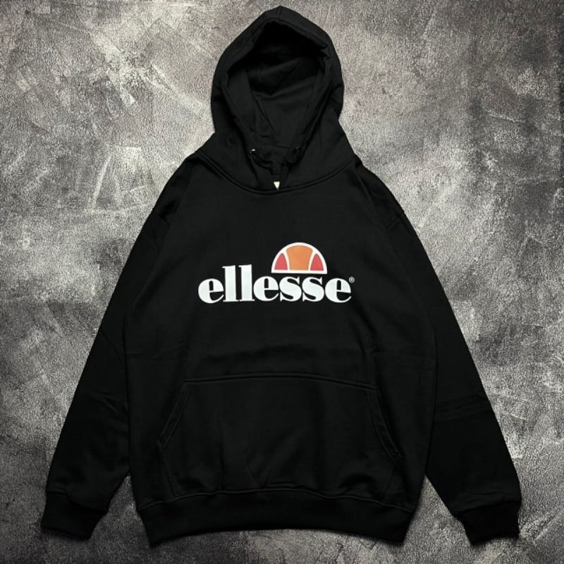 Jaket Hoodie Ellesse Gottero Logo Hitam Premium Fulltag