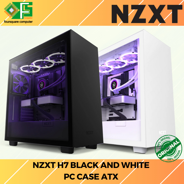 Casing PC NZXT H7 Black dan White | PC Case ATX