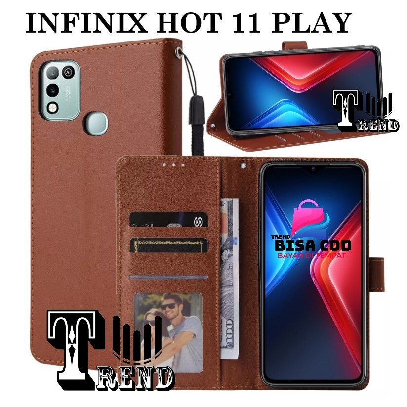 FLIP COVER INFINIX HOT 11 PLAY LEATHER CASE FLIP INFINIX HOT 11 PLAY