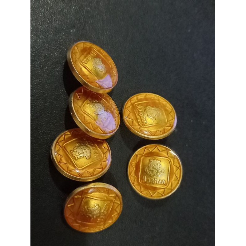 kancing baju/jas Logam  Emas  isi 12pcs Elegan style