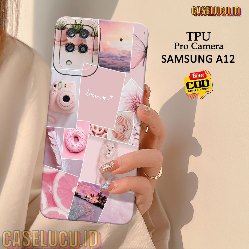Casing Hp Samsung A12 Terbaru - Fashion Case Aesthetic - Case Samsung A12 - Soft Case Hp Samsung A12 - Kesing Hp - Silikon Hp - Cover Hp - Case Lucu - Aksesoris Handphone - Premium 3D Pro Camera
