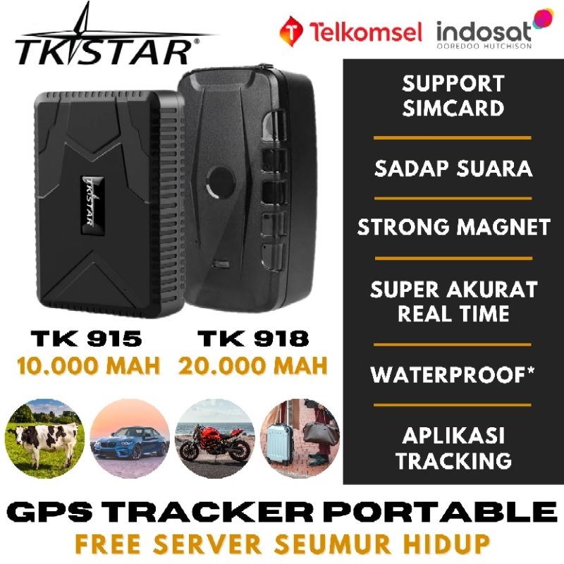 GPS TRACKER PORTABLE TKSTAR GPS SAPI MOBIL MOTOR TK905 TK905B TK915 TK918