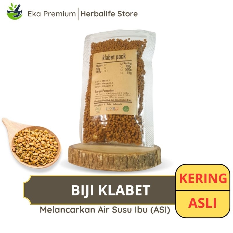 

BIJI KLABET KERING Kelabat Fanugreek Ramuan Rempah Herbal Asli Murni Jamu Minuman Alami Tradisional Simplisia Trigonella Foenum Graecum