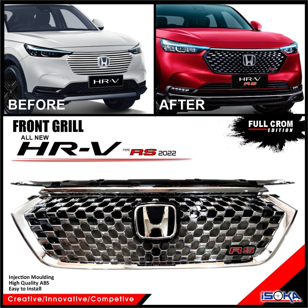 Grill Depan Mobil HRV 2022 Model RS Full Chrome