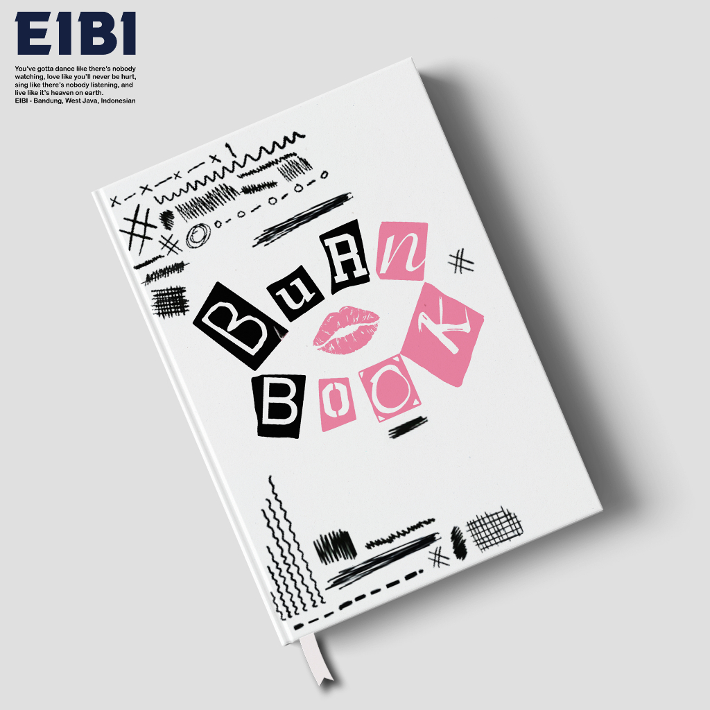 

Eibibook Buku Catatan Hardcover Burn Book White Aesthetic Mean Girls