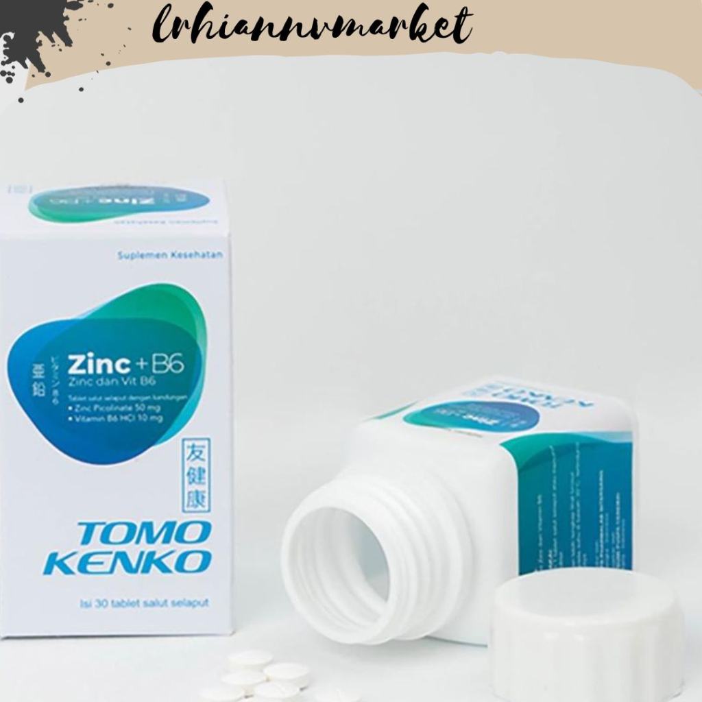 TOMO KENKO ZINC 50mg+B6 30CAPS|1 Box Tomo Kenko Zinc 50 mg + Vitamin B6 High Quality