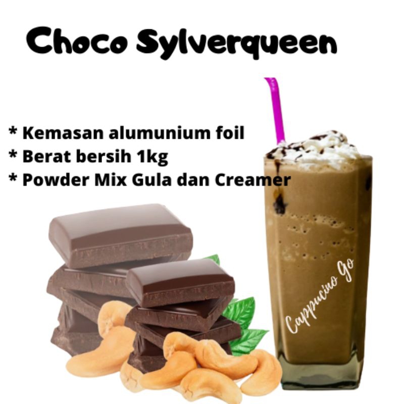 

BUBUK MINUMAN BOBA / SERBUK MINUMAN / POWDER DRINK RASA CHOCO SYLVERQUEEN MIX GULA 1KG