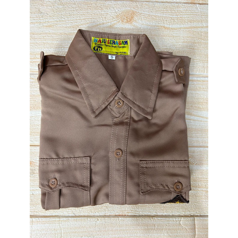 JV0L BAJU PRAMUKA PENGGALANG TANGAN PENDEK SMP/SMA BAHAN ELEMEN