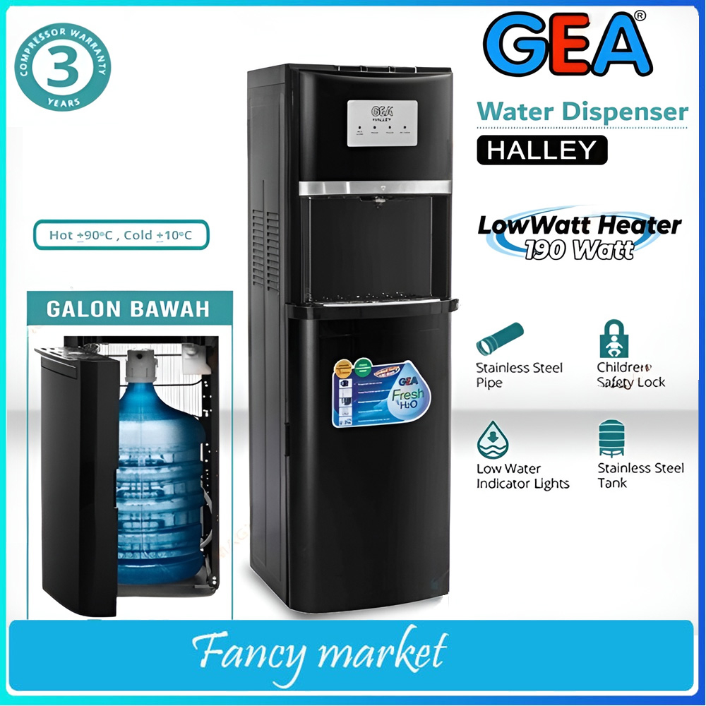 DISPENSER GEA GALON BAWAH GEA HALLEY Panas Dingin Biasa - Kompresor