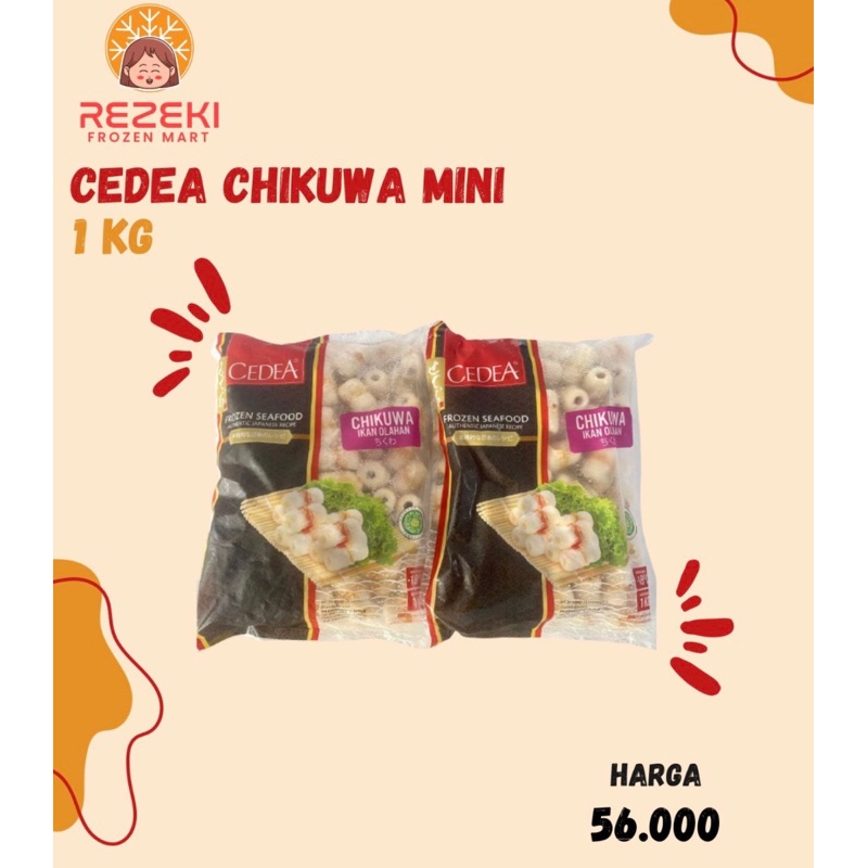 

Cedea Chikuwa Mini 1 Kg | Ikan Olahan Isi 83 Pcs | Frozen Food Murah