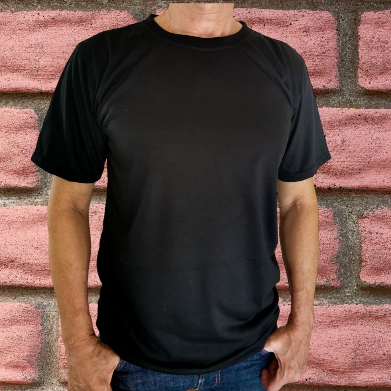 Kaos Oblong Polos Hitam/T-Shirt Polos Hitam/Kaos Seragam polos Hitam