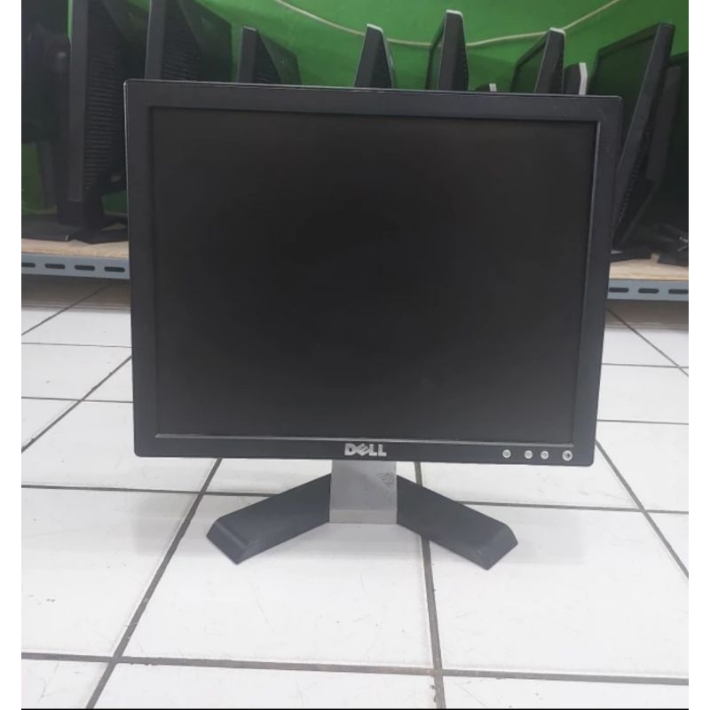 MONITOR DELL KOTAK 15 INCH LENGKAP KABEL