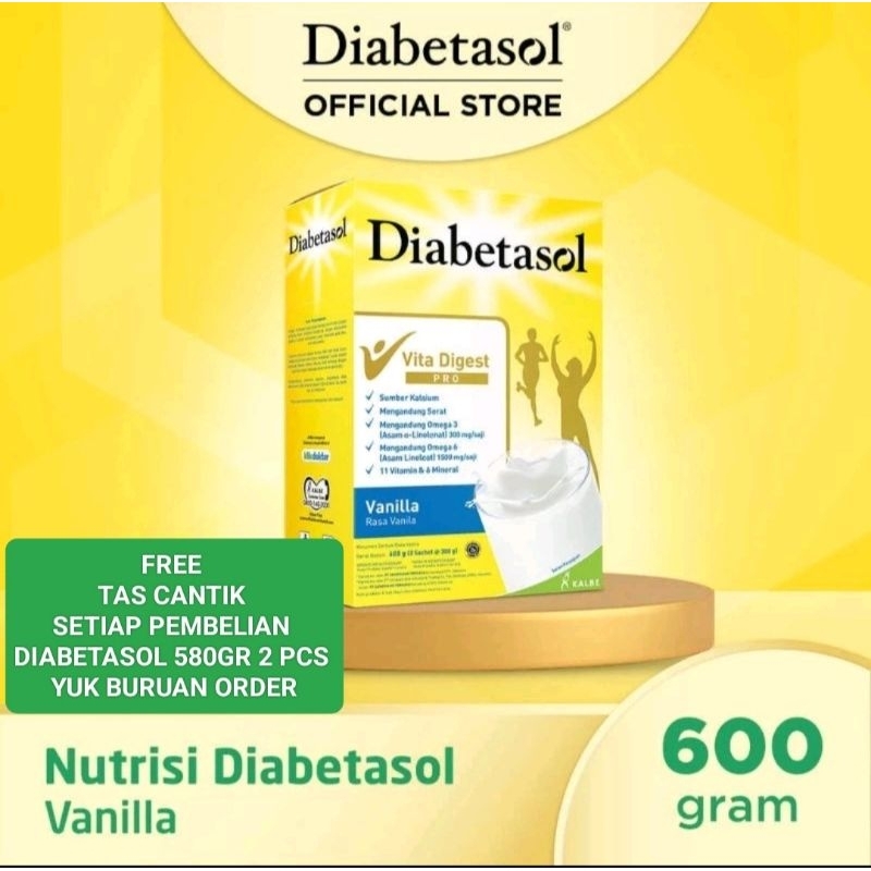 

DIABETASOL 570GR VANILA, COKLAT, CAPUCINO