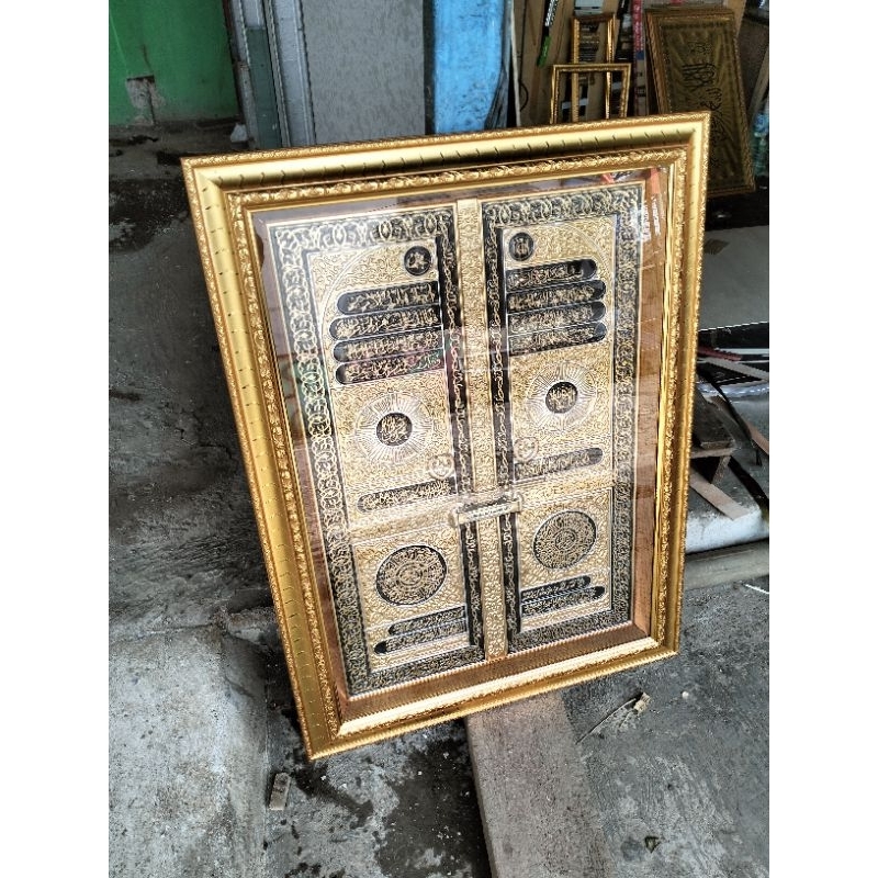 Termurah di shopee hiasan dinding dekorasi bingkai replika pintu kabah