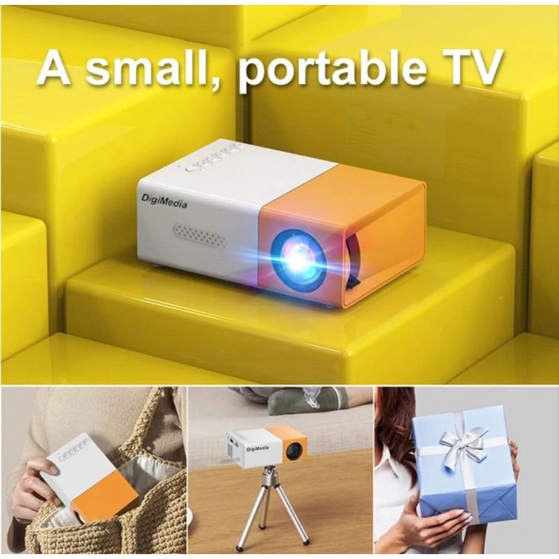 Mini Proyektor LED Infocus layar tembok tampilan dinding