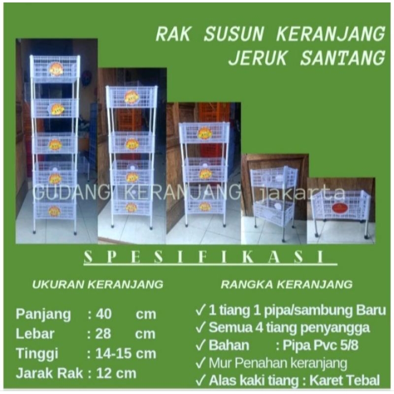 Keranjang susun warung / Rak susun kopi ciki keranjang buah
