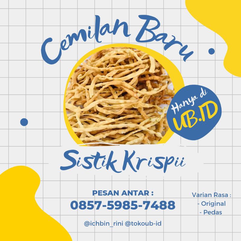 

SISTIK KRISPII- SISTIK BAWANG- PANGSIT BAWANG- KRIUK- GURIH- ENAK- ASLI BUATAN URANG BANDUNG