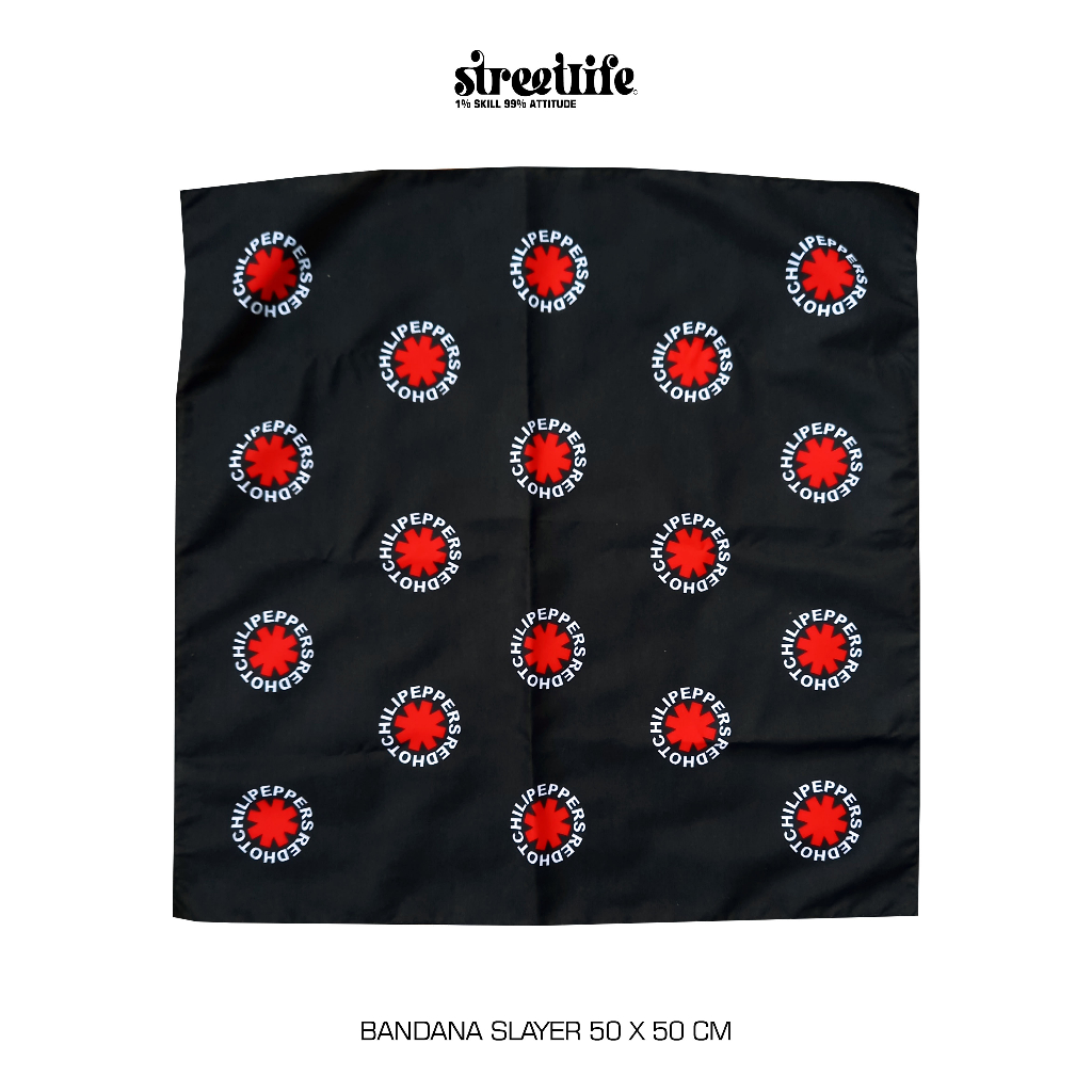 BANDANA RED HOT CHILI PEPPERS / BANDANA RHCP / RHCP SLAYER / RHCP Scraft