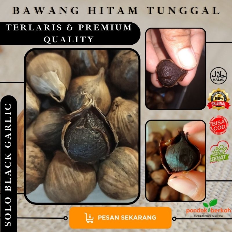 

Bawang Hitam Tunggal Solo Black Garlic Netto 500 Gram Pondok Berkah Terlaris Fresh