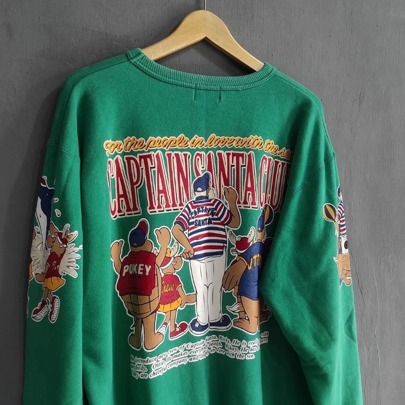crewneck vintage captain santa size XL
