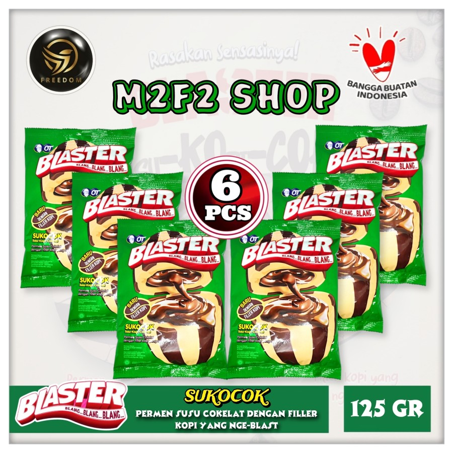 

Blaster Blang Blang Permen Sukocok Susu Kopi Cokelat | Bag - 125 gr (Kemasan 6 Pack)