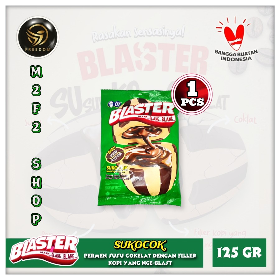 

Blaster Blang Blang Permen Sukocok Susu Kopi Cokelat | Bag - 125 gr (Kemasan 1 Pack)