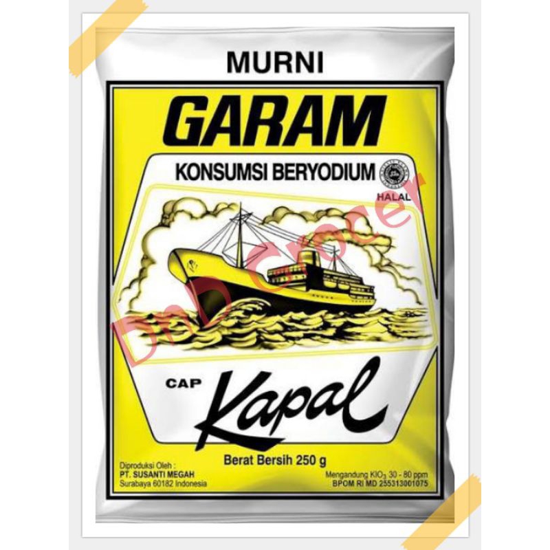 

Garam Dapur cap Kapal 250gram