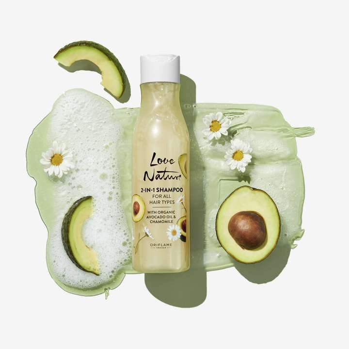 Oriflame Love Nature 2 in 1 Shampoo With Organic Avocado Oil and Chamomile