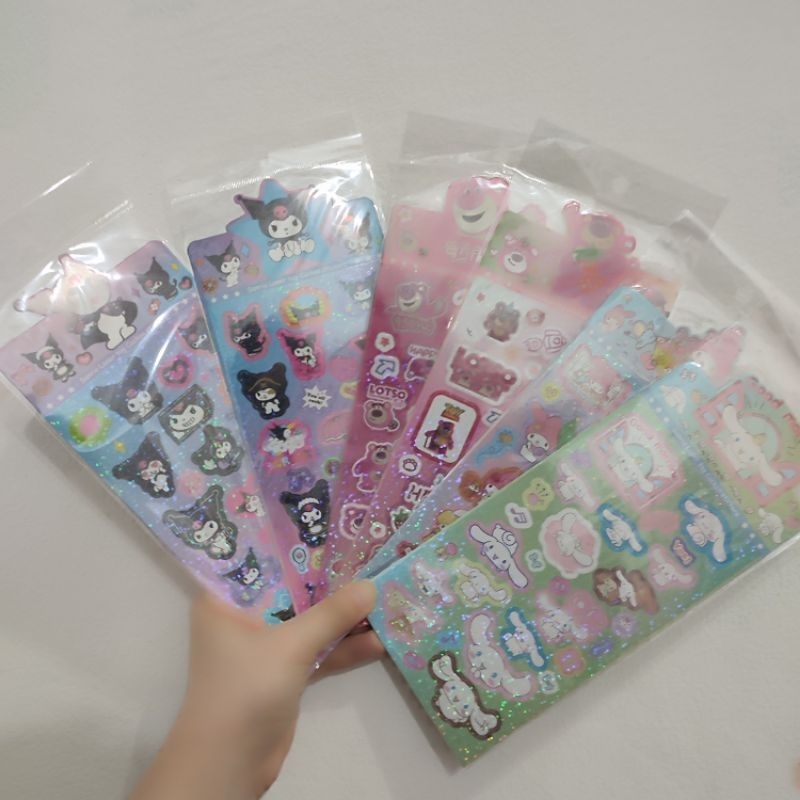 

Stiker Sanrio Lotso Cinnamon Roll Hello Kitty Kuromi Lucu