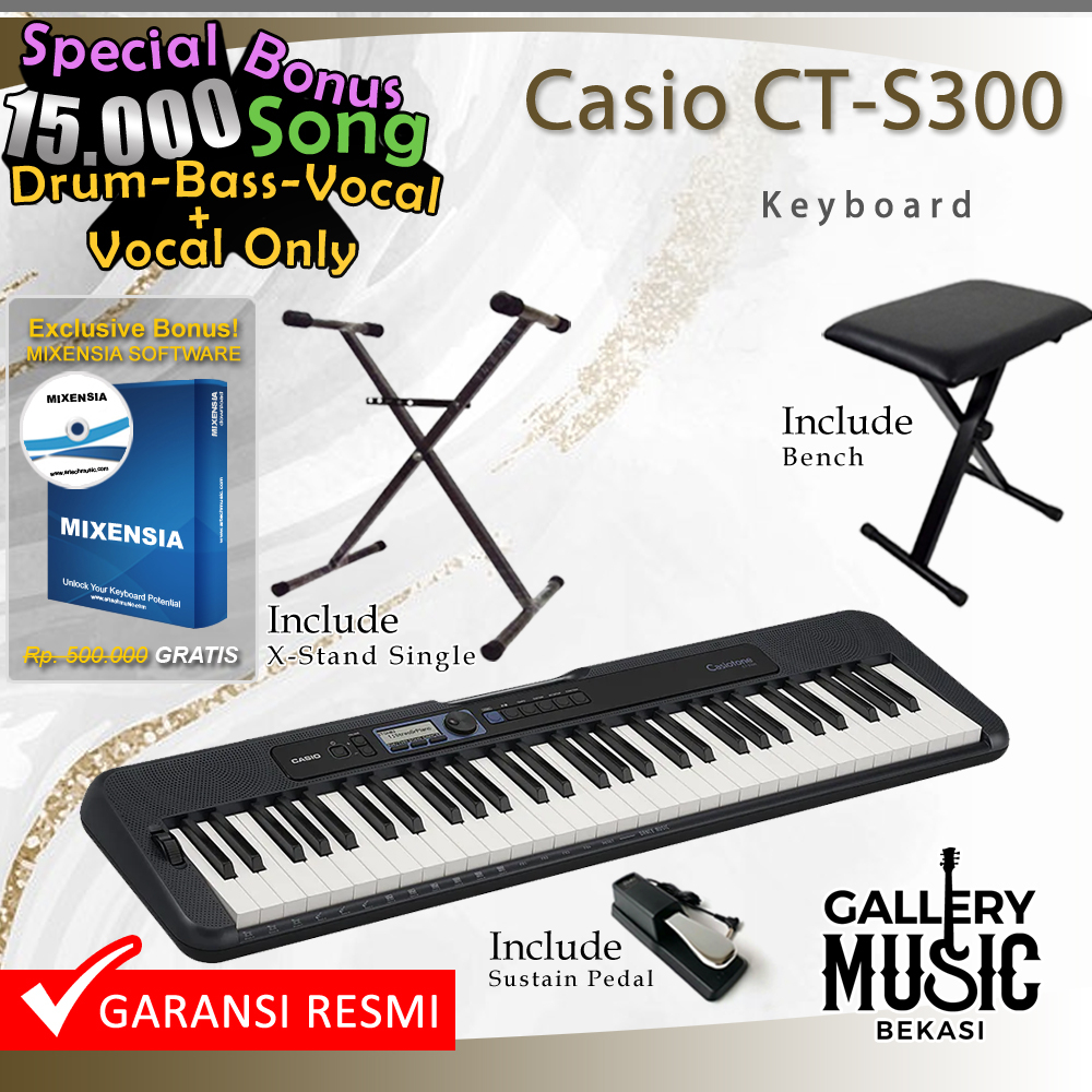 Casio CT S300 Keyboard / CTS 300 / CTS300 Garansi Resmi