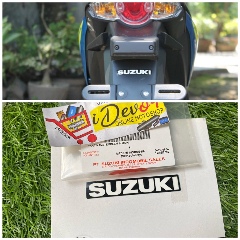 Logo Stiker Emblem Tulisan Suzuki Spakbor Belakang Satria Fu Fi Original SGP